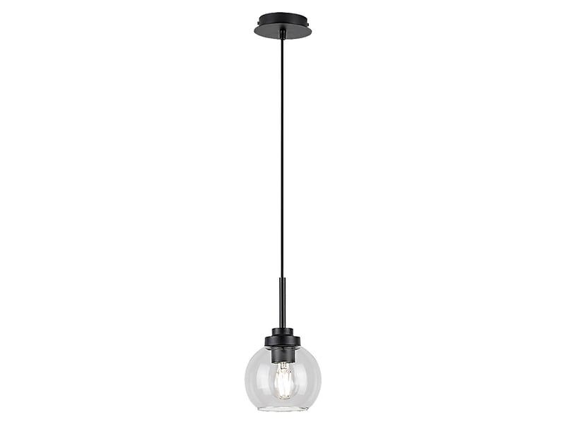 Lampa wisząca łazienkowa Tirina metalowa czarna 299178