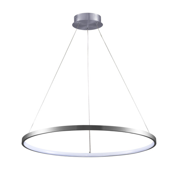 Lampa wisząca LEA nikiel-biała LED 1x20W Neutralna biel 2600lm Polux 837765