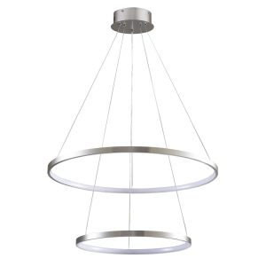 Lampa wisząca LEA nikiel-biała LED 1x35W Neutralna biel 4600lm Polux 837795 Lampa wisząca LEA nikiel-biała LED 1x35W Neutralna biel 4600lm Polux 837795