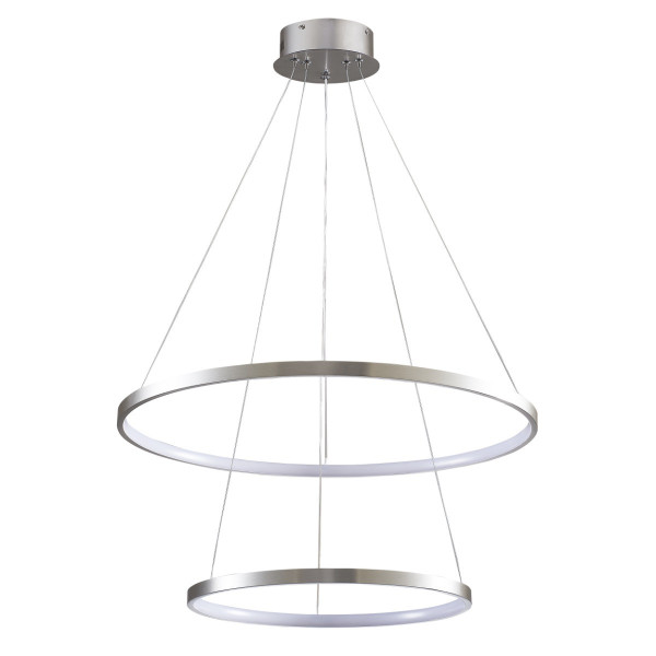 Lampa wisząca LEA nikiel-biała LED 1x35W Neutralna biel 4600lm Polux 837795