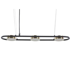 Lampa wisząca LED 3-punktowa metal czarno-mosiężna 60624 Lampa wisząca LED 3-punktowa metal czarno-mosiężna 60624