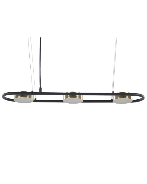 Lampa wisząca LED 3-punktowa metal czarno-mosiężna 60624