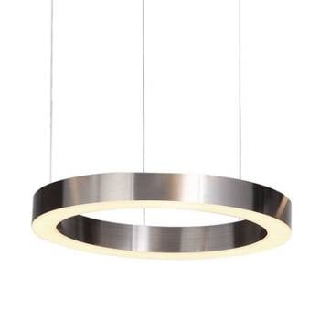 LAMPA WISZĄCA LED 40cm nikiel CIRCLE nowoczesna 217504