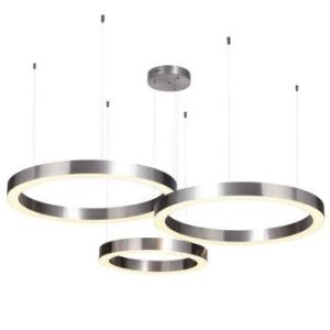 LAMPA WISZĄCA LED nikiel CIRCLE 40+60+60cm okręgi 188283 LAMPA WISZĄCA LED nikiel CIRCLE 40+60+60cm okręgi 188283