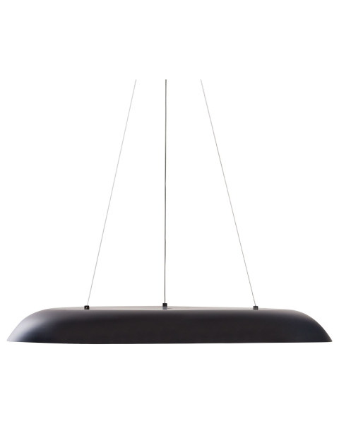 Lampa wisząca LED ring okrągła metalowa czarna 305811
