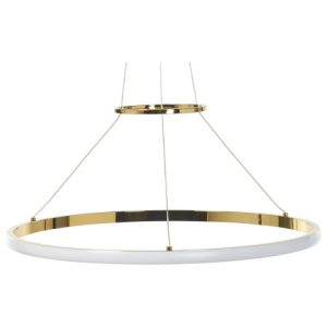 Lampa wisząca LED ring okrągła metalowa złota 60655 Lampa wisząca LED ring okrągła metalowa złota 60655