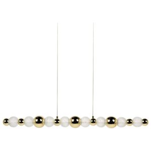 Lampa wisząca LED szklane klosze metalowa baza złota 879454 Lampa wisząca LED szklane klosze metalowa baza złota 879454