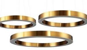 LAMPA WISZĄCA ledowa CIRCLE 40+60+60cm mosiądz 217502 LAMPA WISZĄCA ledowa CIRCLE 40+60+60cm mosiądz 217502