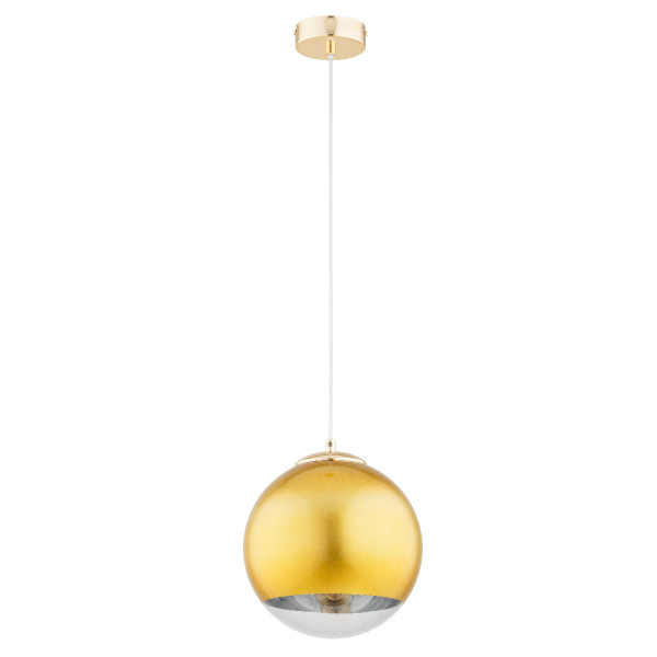Lampa wisząca LEILA złoto-przezroczysty 1xE27x15W wym:95x25x25cm IP20 Alfa 984868