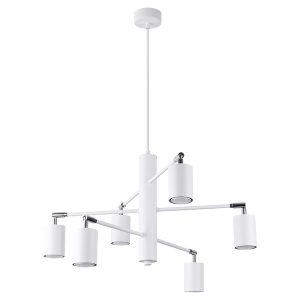 Lampa wisząca Lemmi 6-punktowa stalowa biała 328871 Lampa wisząca Lemmi 6-punktowa stalowa biała 328871