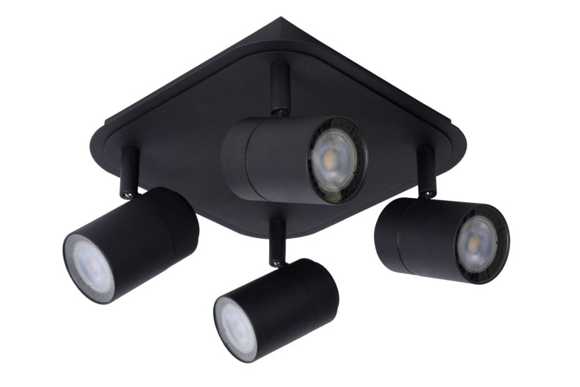 Lampa wisząca LENNART czarna 4xGU10x5W wym:15x23,5x23,5cm IP44 Lucide 1030339
