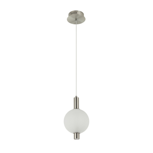 Lampa wisząca LENTI srebrna LED 1x7W Ciepła biel 595lm Italux 835779