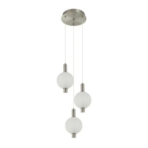 Lampa wisząca LENTI srebrna LED 3x18W Ciepła biel 1507lm Italux 835749 Lampa wisząca LENTI srebrna LED 3x18W Ciepła biel 1507lm Italux 835749
