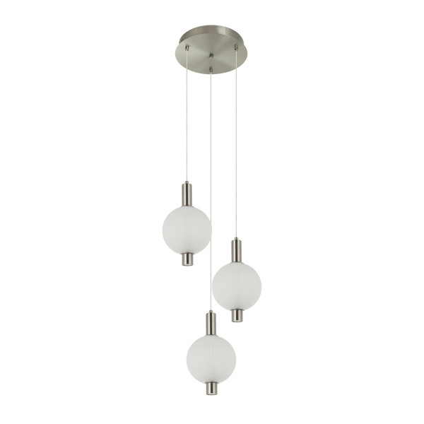 Lampa wisząca LENTI srebrna LED 3x18W Ciepła biel 1507lm Italux 835749