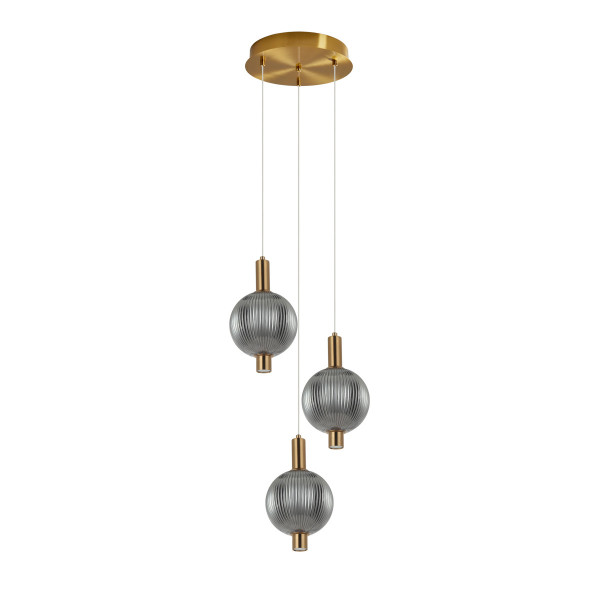 Lampa wisząca LENTI złota LED 3x18W Ciepła biel 720lm Italux 835828