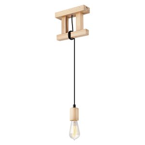 Lampa wisząca Leon drewniana beżowa 54704