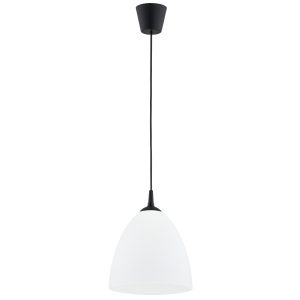 Lampa wisząca LERA klosz z tworzywa biała 1xE27x15W IP20 Alfa 984925