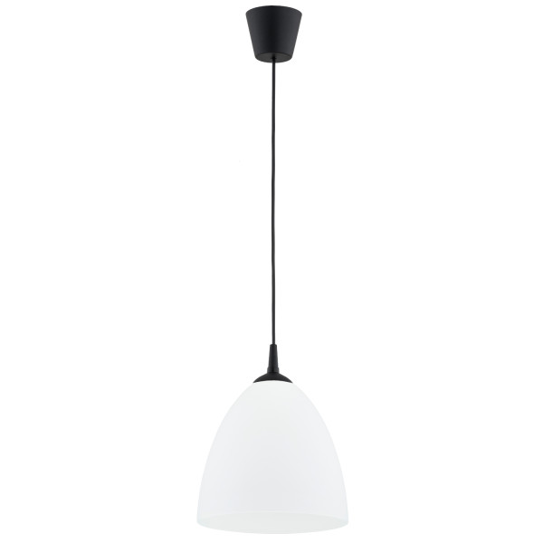 Lampa wisząca LERA klosz z tworzywa biała 1xE27x15W IP20 Alfa 984925
