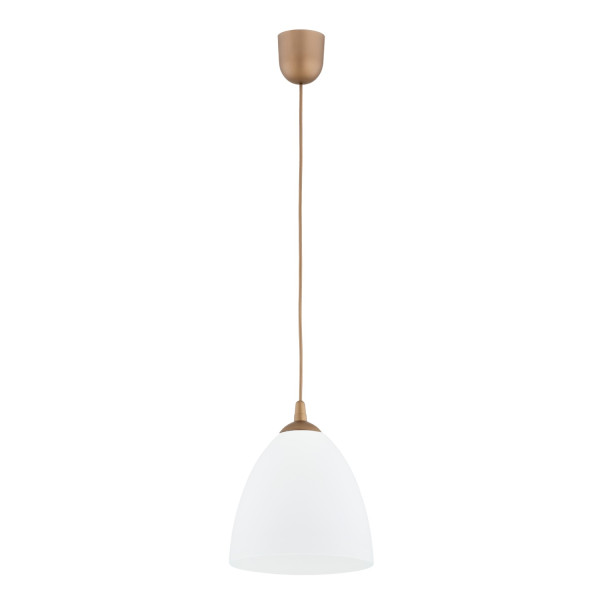 Lampa wisząca LERA klosz z tworzywa biała 1xE27x15W IP20 Alfa 984880