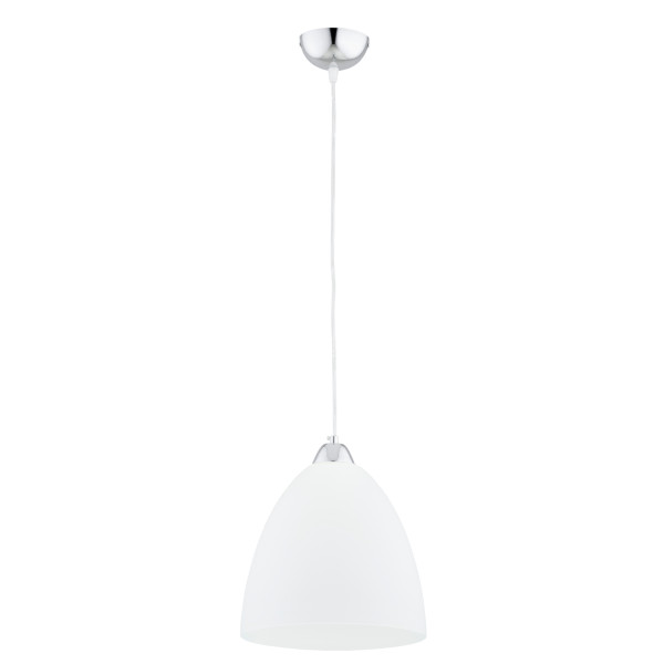 Lampa wisząca LERA srebrne elementy biała 1xE27x15W IP20 Alfa 984866