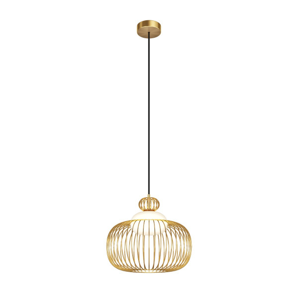 Lampa wisząca LEVITATION druciana elipsa mosiężno-biała 1xG9x40W Maytoni 1027011
