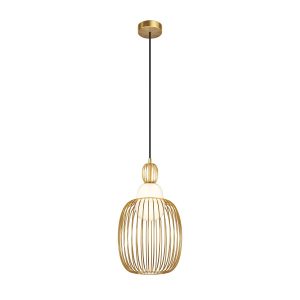 Lampa wisząca LEVITATION druciana owalna mosiężno-biała 1xG9x40W Maytoni 1027034 Lampa wisząca LEVITATION druciana owalna mosiężno-biała 1xG9x40W Maytoni 1027034