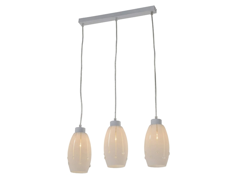 Lampa wisząca Liana 3-punktowa metalowa srebrna 31216