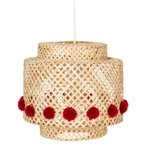 Lampa wisząca LIBY BAMB z ażurowym kloszem z bambusa, Ø 40 cm 594166 Lampa wisząca LIBY BAMB z ażurowym kloszem z bambusa, Ø 40 cm 594166