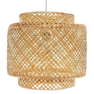 Lampa wisząca LIBY z ażurowym kloszem z bambusa, Ø 40 cm 94777 Lampa wisząca LIBY z ażurowym kloszem z bambusa, Ø 40 cm 94777