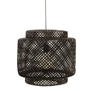Lampa wisząca LIBY z ażurowym kloszem z bambusa, Ø 40 cm 124256 Lampa wisząca LIBY z ażurowym kloszem z bambusa, Ø 40 cm 124256