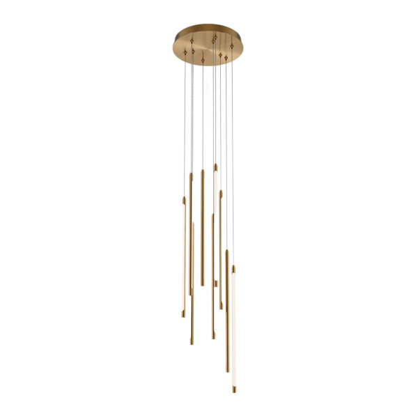 Lampa wisząca Light stick mosiężna LED 9x46W Ciepła biel 3350lm Maytoni 849537