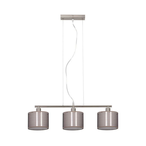 Lampa wisząca LightLogic LL ESEK C-I 3xE14 66179 3x klosz tkanina nikiel 964475