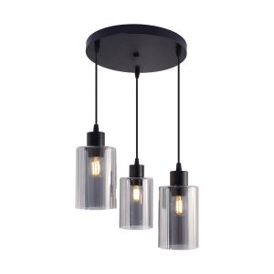 Lampa wisząca LightLogic LL TAMLAC 3xE27 PL 66506 czarna do LED szkło 957789 Lampa wisząca LightLogic LL TAMLAC 3xE27 PL 66506 czarna do LED szkło 957789