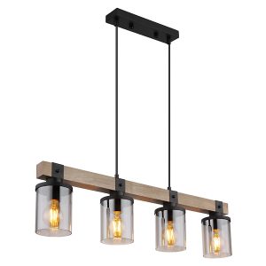 Lampa wisząca Lila 4-punktowa metalowa czarna 132991 Lampa wisząca Lila 4-punktowa metalowa czarna 132991