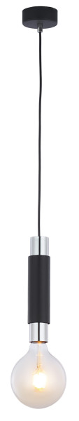 Lampa wisząca LILE czarna-chromowana 1xE27x40W wym:60x6x6cm IP20 Jupiter 1012131