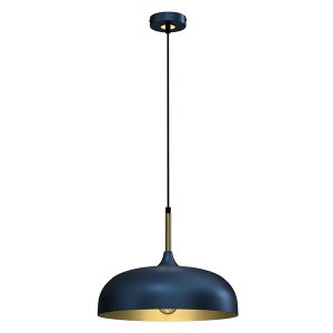 Lampa wisząca Lincoln metalowa granatowo-złota 45111 Lampa wisząca Lincoln metalowa granatowo-złota 45111