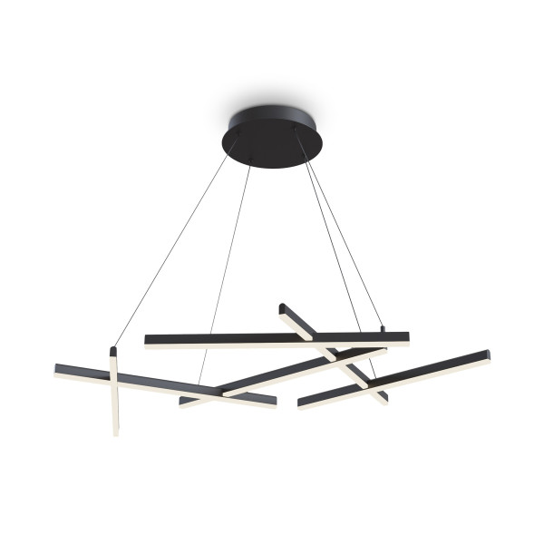 Lampa wisząca LINE czarno-biała LED 6x79W Ciepła biel 3100lm Maytoni 852749