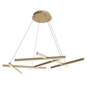 Lampa wisząca LINE mosiężno-złota LED 6x75W Neutralna biel 3500lm Maytoni 852174 Lampa wisząca LINE mosiężno-złota LED 6x75W Neutralna biel 3500lm Maytoni 852174