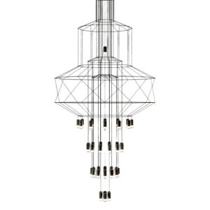 Lampa wisząca LINEA-43 czarna 90 cm glamour duża 192686