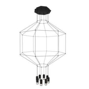 Lampa wisząca LINEA-8 czarna 80 cm I loft metal 184865 Lampa wisząca LINEA-8 czarna 80 cm I loft metal 184865