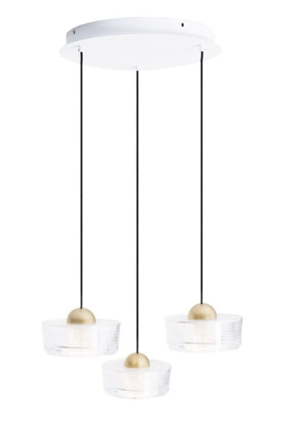 Lampa wisząca LIPARI biało-złota LED 22W biały ciepły 1728lm IP20 Maxlight 1019331
