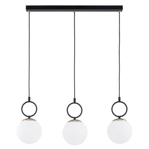 Lampa wisząca LISTER białe kule czarna 3xE14x10W wym:95x15x72cm IP20 Alfa 1018942 Lampa wisząca LISTER białe kule czarna 3xE14x10W wym:95x15x72cm IP20 Alfa 1018942