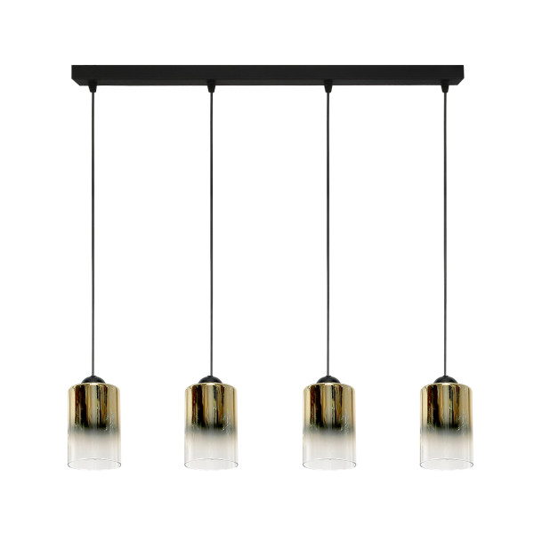 Lampa wisząca listwa 4xE27 klosz transparent nowoczesna EDYLIT FIORD 15-531 1005220