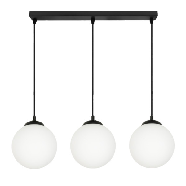 Lampa wisząca listwa EDYLIT białe kule loft LED 3xE14 BRONX 13-762 1005217