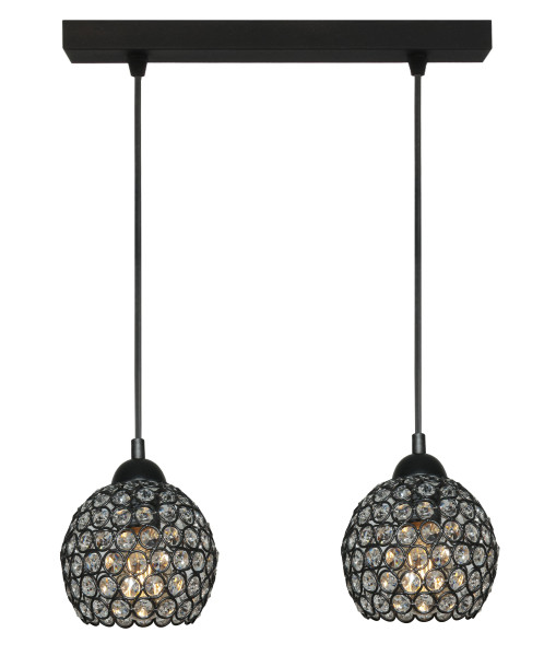 Lampa wisząca listwa EDYLIT czarna glamour 2xE27 KLAUDIUSZ 14-748 1004485