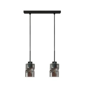 Lampa wisząca listwa EDYLIT grafitowe klosze loft 2xE27 GRETA 15-548 1005228 Lampa wisząca listwa EDYLIT grafitowe klosze loft 2xE27 GRETA 15-548 1005228