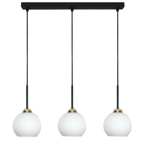 Lampa wisząca listwa EDYLIT zwis białe kule loft LED 3xE27 FIONA 14-994 1005223 Lampa wisząca listwa EDYLIT zwis białe kule loft LED 3xE27 FIONA 14-994 1005223