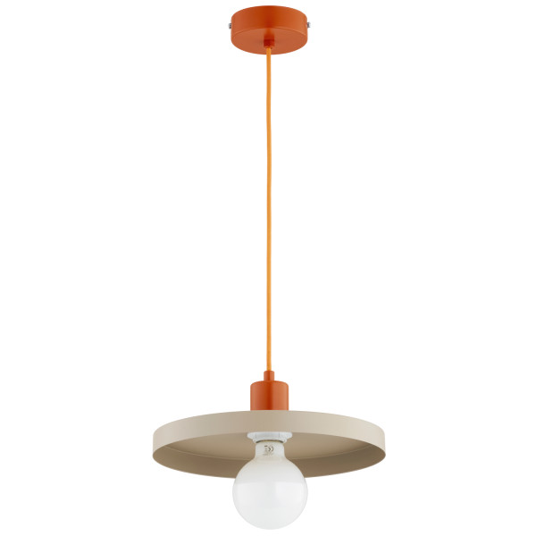 Lampa wisząca LITO płaski talerz beżowa 1xE27x15W wym:80x30x30cm IP20 Alfa 1021097