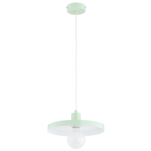 Lampa wisząca LITO płaski talerz zielona 1xE27x15W wym:80x30x30cm IP20 Alfa 1021080