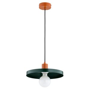 Lampa wisząca LITO płaski talerz zielona 1xE27x15W wym:80x30x30cm IP20 Alfa 1021066 Lampa wisząca LITO płaski talerz zielona 1xE27x15W wym:80x30x30cm IP20 Alfa 1021066